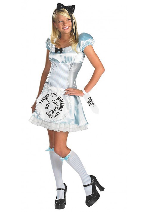 Alice in Wonderland Cosplay Costume for Teens