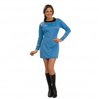 Star Trek Classic Womens Science Uniform Dress - Small