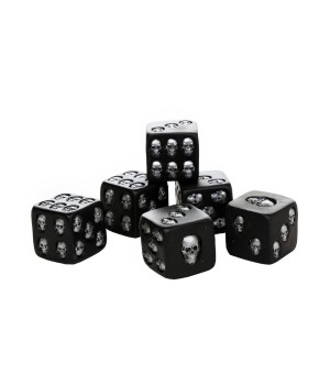 Skull 6 Sided Dice Set of 6