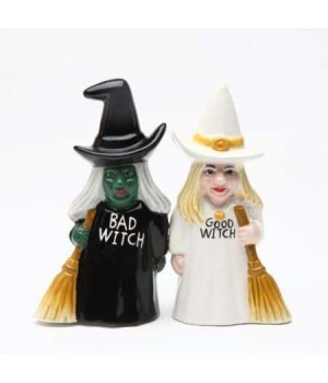 Good Witch Bad Witch Salt and Pepper Shakers