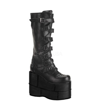 Mens Extreme Platform Knee Bootswith Lace Up Strap