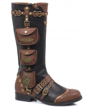 Silas Multi Pocket Steampunk Womens Boots