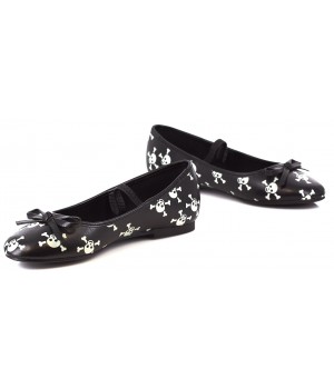 Skull Glow in the Dark Childrens Ballet Flat