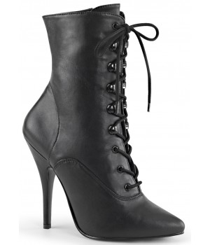 Seduce 1020 5 Inch Heel Black Ankle Boots