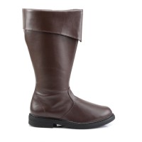 Captain Mid Calf Cuffed Brown Boots