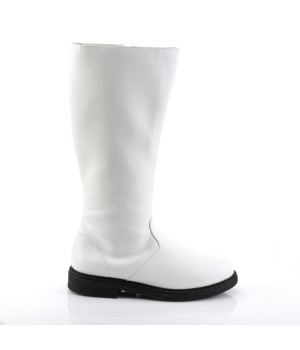 Captain Mid Calf Plain White Stormtrooper Boots