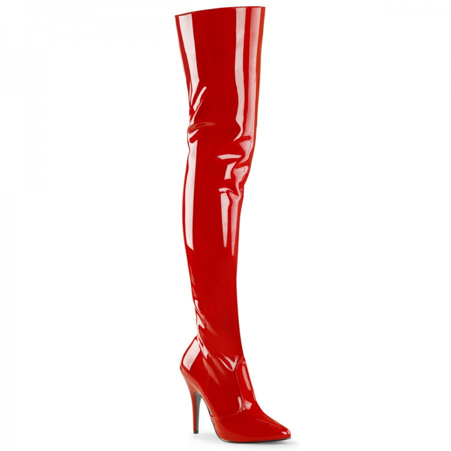 Seduce Red Thigh High Sexy Boots | Pretty Woman Boots