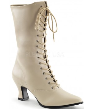 Cream Victorian Ankle Boots