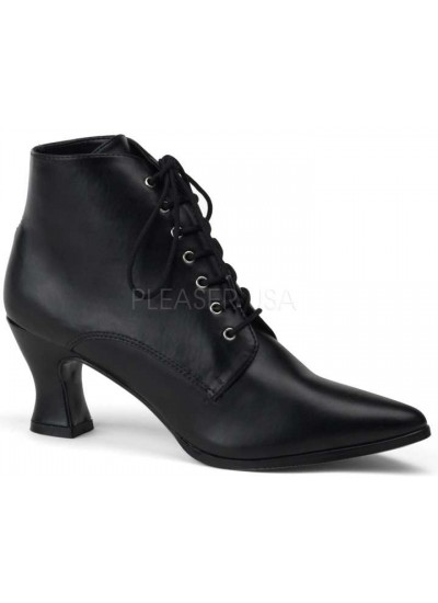 Black Victorian Ankle Bootie