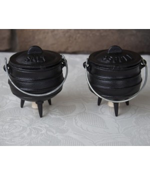 Mini Potjie Cast Iron Salt and Pepper Shakers